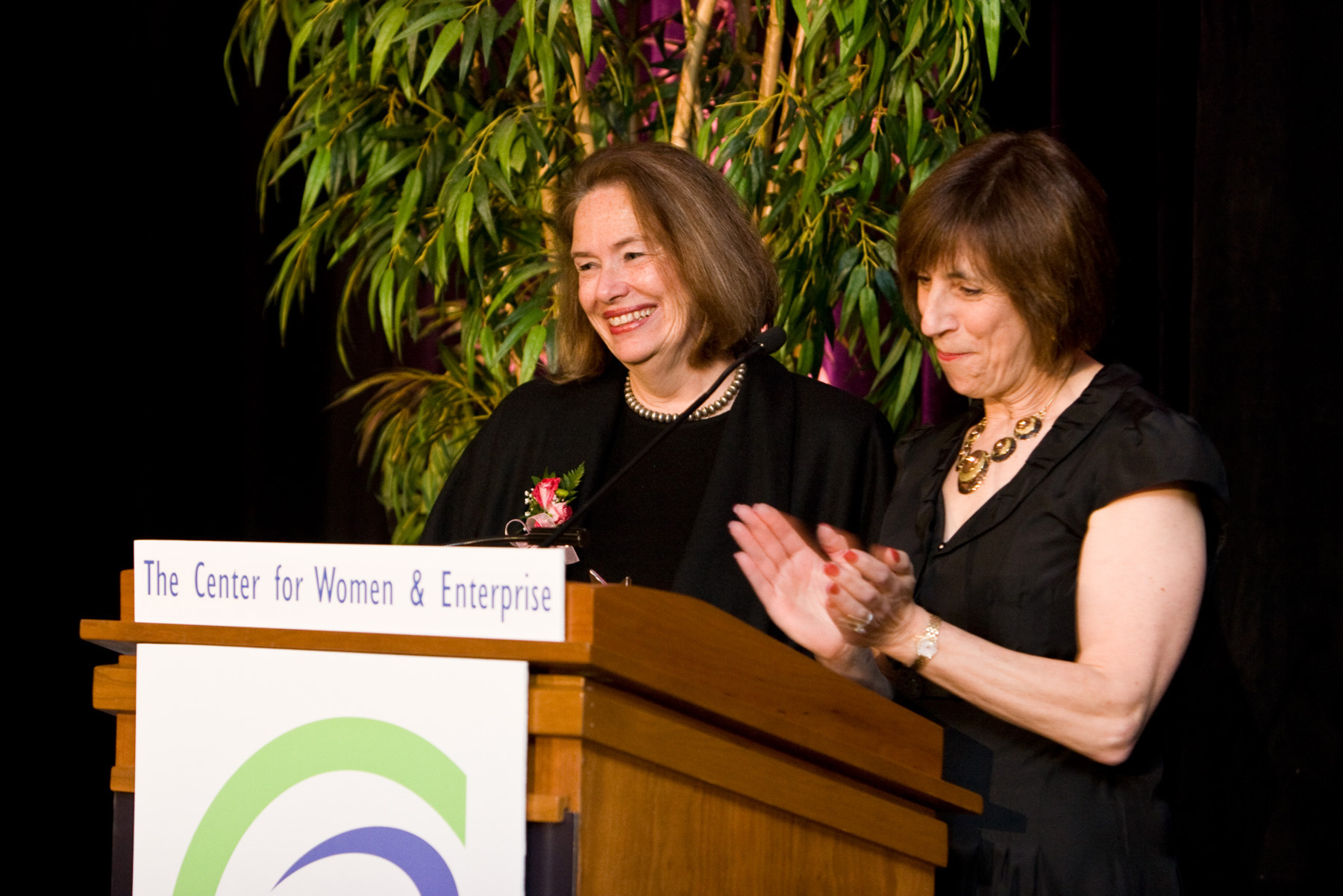 Donna Mullen Good, CWE President & CEO, 2004-2004, and Roslyn Daum, CWE Chair of the Board of Directors, 2005-2010