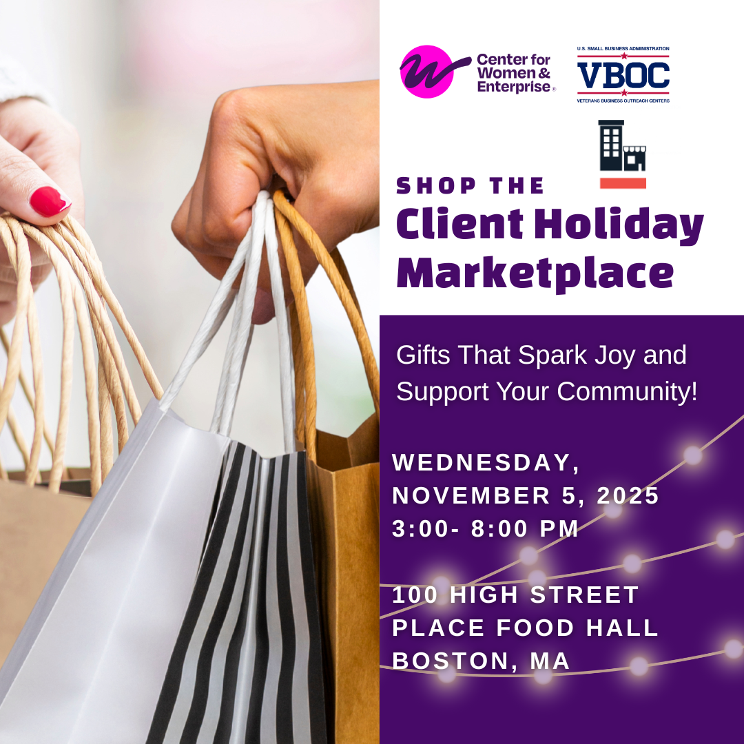 holiday bags and information about the holiday marketplace