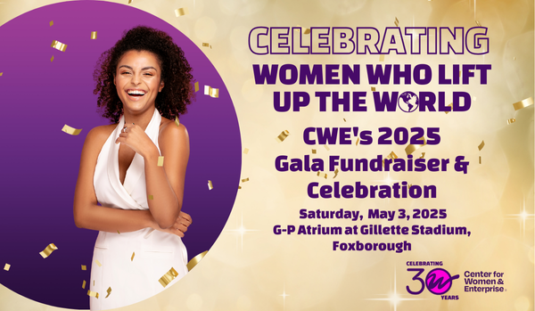 Celebrating Women Who Lift Up the World Graphic with stars and confetti