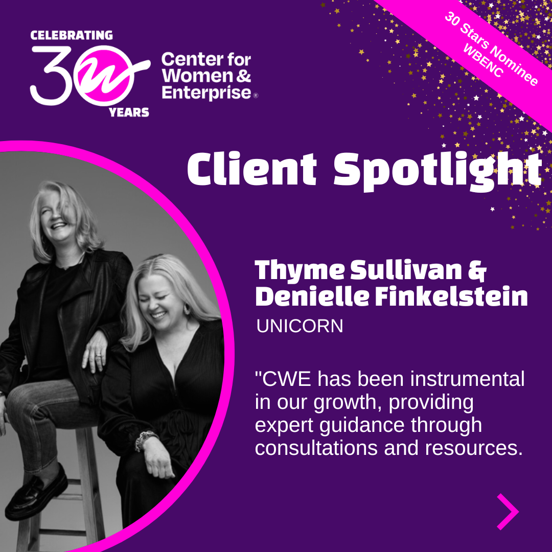 Thyme Sullivan and Denielle Finkelstein laughing